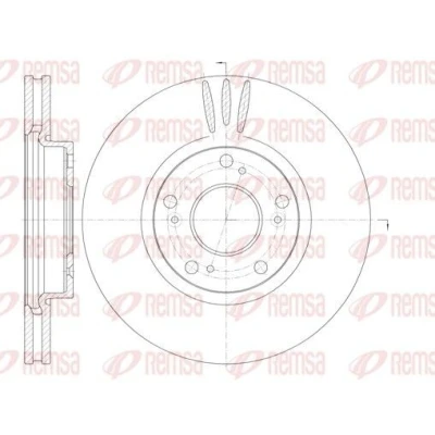 Abbildung von REMSA 6985.10 Bremsscheibe Vorderachse 279,6, 279,6 25 5 Belüftet HONDA: Accord 6 Limousine, CIVIC 9, 7 Limousine
