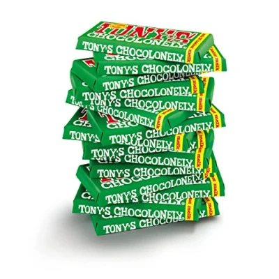 Abbildung von Tony&#039;s Chocolonely Vollmilchschokolade mit Haselnüsse Tafel Schokolade 32% Kakao Milch Schoko 15 x 180 Gramm Belgium Fairtrade Chocolate