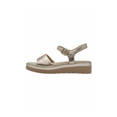 Abbildung von Tamaris Keilsandalette, Damen, Größe: 37, Lt gold Schuhe