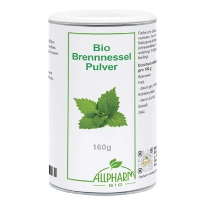 Abbildung von Bio Brennnessel Pulver Allpharm Premium 160 g