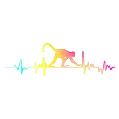 Abbildung von Finest Folia Aufkleber Herzschlag Tiere Breite 27cm Lifeline Heartbeat Deko Sticker Selbstklebend für Auto Kühlschrank Laptop Autoaufkleber K150 (Hologramm, 01 AFFE)