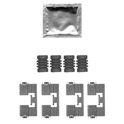Abbildung von HELLA 8DZ 355 205 171 Zubehörsatz, Scheibenbremsbelag OPEL: Astra J Schrägheck, Sports Tourer, Zafira C CHEVROLET: Orlando, Trax