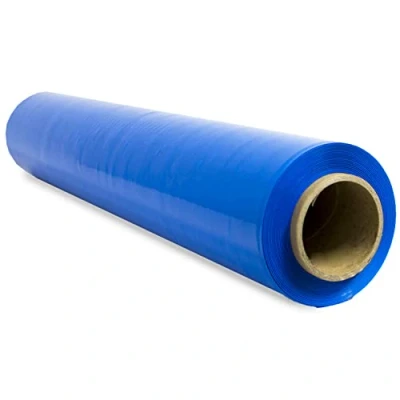 Abbildung von Stretch Verpackungsfolie, blaue Kunststofffolie zum Verpacken, schützende Kunststoffrolle für Versand und Umzug, Rolle von 50 cm bis zu 400 m dehnbar Ofituria (1 Stück)