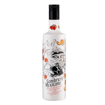Abbildung von Mango Tequila Creme Likör &quot;Sombrero Mexicano&quot;. 0,7L, 15% vol.