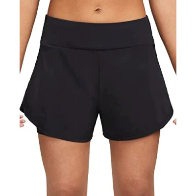 Abbildung von Nike Performance W NK Bliss DF MR 3IN 2N1 SHOR kurze Sporthose, Damen, Größe: XS, Black/reflective silver