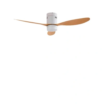 Abbildung von Lucande LED Deckenventilator Kayu, weiß, DC, leise, 132 cm