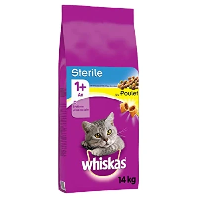 Abbildung von Whiskas STERILE Trockenfutter ausgewachsene Katze, Huhn 14 kg