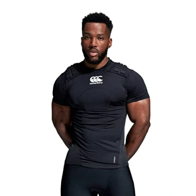 Abbildung von Canterbury CCC Schutz Rugby Schutzweste, Schwarz/Weiß/Silber, S