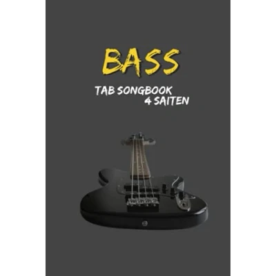 Abbildung von TAB Songbook Notizbuch, Heft, Block für Bassisten/Bass Gitarre 4 Saiten:
