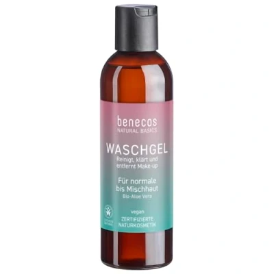 Abbildung von benecos Natural Basics Waschgel Bio Aloe Vera 200ml vegan derm. getestet