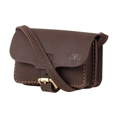 Abbildung von Mika Lederwaren Umhängetasche Dark brown, Größe: One Size, brown