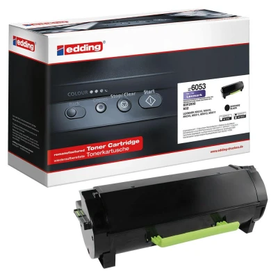 Abbildung von edding Toner EDD 6053 schwarz kompatibel zu LEXMARK 60F2000
