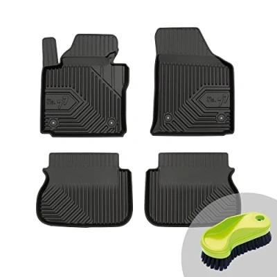 Abbildung von FROGUM No.77 Gummimatten Ganzjahresset von Auto Fußmatten Autofussmatten für Volkswagen Caddy III 2003 2020 Langlebiges TPE Material