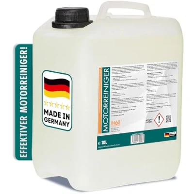 Abbildung von INOX® Motorreiniger 10L Konzentrat Reiniger für den Motor Motorraum &amp; Entfetter Motorsystemreiniger Pflege von Auto, Motorrad Anderen Kfz