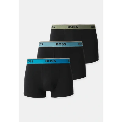 Abbildung von BOSS Trunk Power 3 PACK Panties, Herren, Größe: Small, Schwarz/türkis/oliv