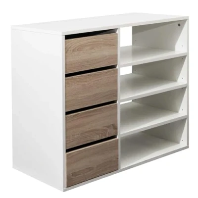 Abbildung von TemaHome Kleiderschrank &quot;Tom&quot;, ausziehbarer Kleiderschrank, Vorhang und viele Fächer, Höhe 181 cm