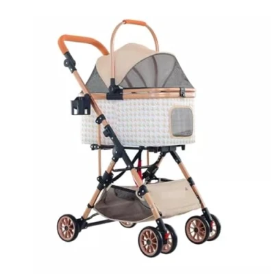 Abbildung von Hundewagen Hundebuggy Katzenwagen 3 in 1 Hunde Kinderwagen, 4 Rad, Faltbarer Haustier Katzen Kinderwagen Mit Abnehmbarem Träger, Aufbewahrungskorb Für Kleine, Mittelgroße Und Kin