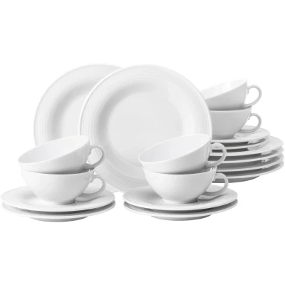 Abbildung von Seltmann Weiden Teeservice &quot;Geschirr Set Beat&quot;, (Set, 18 tlg.), 140 ml, mit Rillendekor, Teile, für 6 Personen