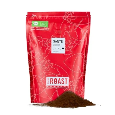 Abbildung von Blank Roast SANTE 500g Bio Kaffee gemahlen &amp; koffeinfrei 100% Arabica aus Peru schonend umweltfreundlich entkoffeiniert säurearm mit voller Crema ideal für jede Zubereitungsart