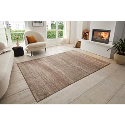 Abbildung von Hanse Home Jord Designer Teppich Flachgewebe Vintage Stil Abstrakt Modern Geometrisches Muster, ÖKO TEX Wohnzimmerteppich für Esszimmer, Kinderzimmer, Jugendzimmer, Flur Creme Beige, 80x120cm