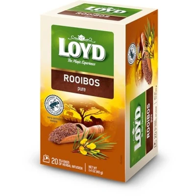 Abbildung von LOYD® Rooibos PURE Tee 20 Teebeutel 40g Kräutertee Rotbuschtee Mischung Hochwertigen Teeblättern teebeute l Aufbrühen Express