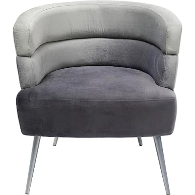 Abbildung von Kare Design Sessel Sandwich Grau, Sessel, Cocktailsessel, Samtoptik, Schlafzimmer, Lounge Relax Stuhl, Wohnzimmer, Sofa 71x65x64 cm (H/B/T)