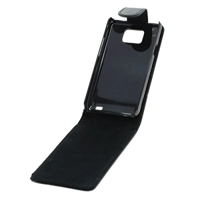 Abbildung von Mobilfunk Krause Flip Case Etui Handytasche Tasche Hülle für Samsung GT I9100 / (Schwarz)
