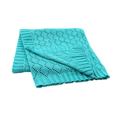 Abbildung von Odot Strickdecke Babydecke Kuscheldecke, Kinderwagen im Freien Kinderdecke Krabbeldecke Perfekt für Mädchen und Jungen Babys (80x100cm,Grün)