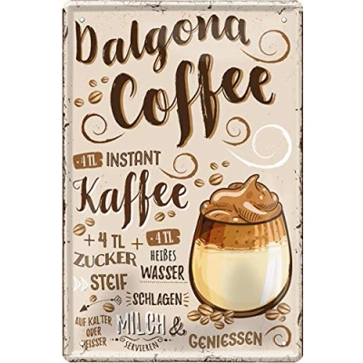 Abbildung von Geschenkeparadies 24 Deko Blechschild 20x30cm Dalgona Coffee