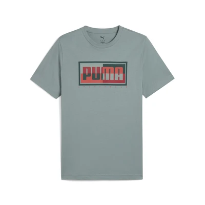 Abbildung von Puma Graphics BOX Tshirt print, Herren, Größe: XS, Green moon