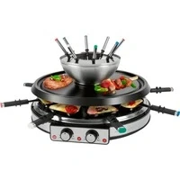 Abbildung von 2in1 Raclette Grill &amp; Fondueset PC RG/FD 1245