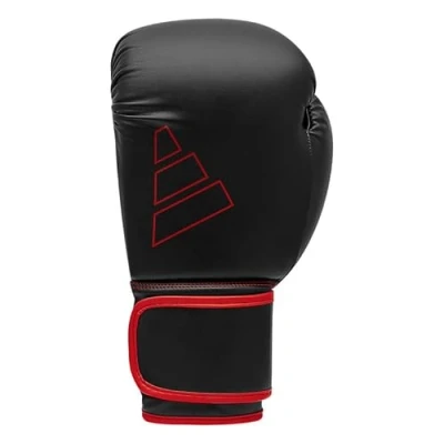 Abbildung von adidas Unisex Erwachsene Hybrid 80 Boxhandschuhe, Schwarz/Rot, 10 oz EU