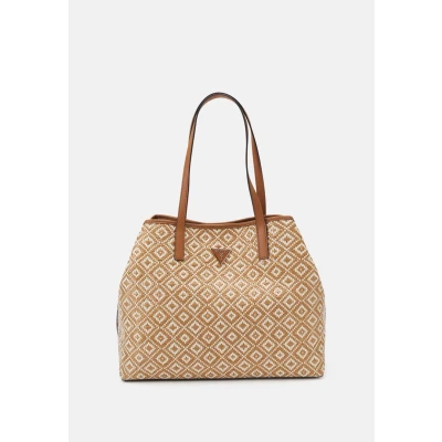 Abbildung von Guess Vikky SET Shopping Bag, Damen, Größe: One Size, Cognac