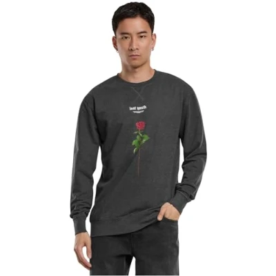 Abbildung von Mister Tee LOST Youth ROSE Crewneck Sweatshirt, Herren, Größe: Large, Charcoal