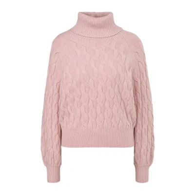 Abbildung von comma MIT Muster Strickpullover, Damen, Größe: 46, Zartrosa