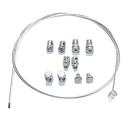 Abbildung von 1m Kupplungsseil,Universal Clutch Gaspedal Bremskabel Reparatursatz für Motorräder,Motorrad Notfall Bremsgaszug Gaszug Reparatur Set mit Nippel Universalteilen A1