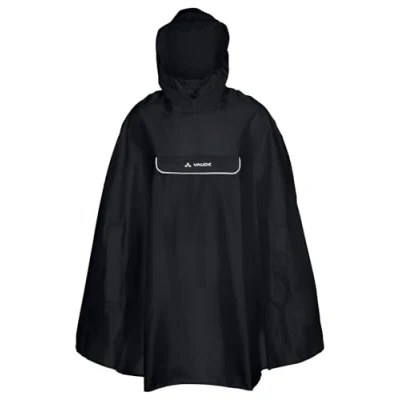Abbildung von VAUDE Valdipino Rad Regenponcho Leicht, Wasserdicht &amp; Umweltfreundlich Bluesign® zertifiziert mit Eco Finish Integrierte Tasche Green Shape Label
