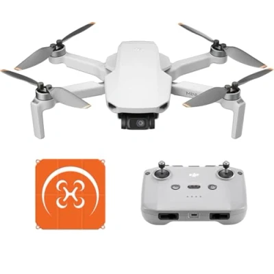 Abbildung von DJI Mini 4K mit Tragetasche, Drohne UHD Kamera für Anfänger, Unter 249 g, 3 Achsen Gimbal Stabilisierung, 10km Videoübertragung, Autom Rückkehr, 1 Akkus 31 min Flugzeit