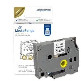 Abbildung von MediaRange Kunststoff Schriftbandkassette, für/ersetzt Brother® TZ 251/TZe 251, permanent haftend, 24mm, 8m, laminiert, schwarz auf weiß