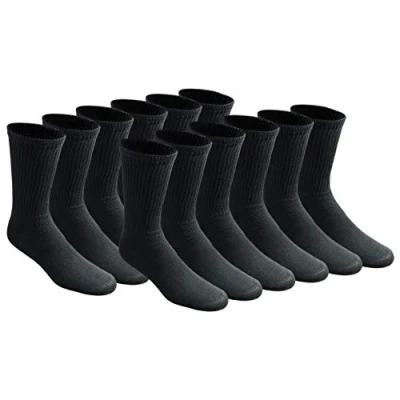 Abbildung von Dickies Herren All Purpose Cushion Crew, Available in M XL (6, Pairs) Socken, Schwarz (12 Paar), Large (12er Pack)