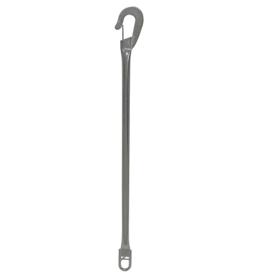 Abbildung von Bojenhaken mit Sicherung 25 x 900 mm Edelstahl 316 (A4)