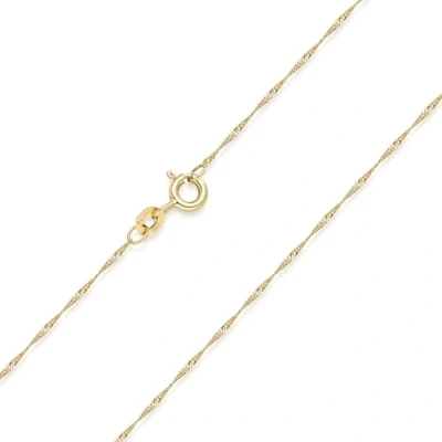 Abbildung von Materia Goldkette Damen Mädchen Gold Singapurkette gedreht K87, 585 Gelbgold, diamantiert