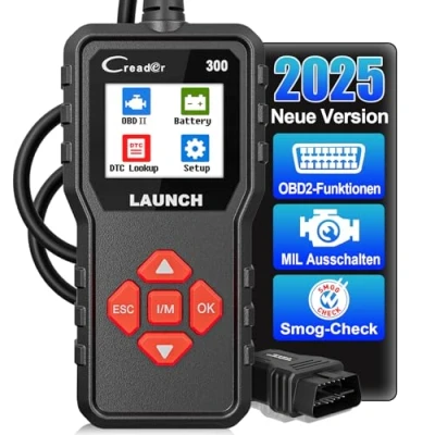 Abbildung von LAUNCH OBD2 Diagnosegerät Auto CR300 Scanner für Alle Fahrzeuge, Europäische Diagnose Scan Tool nach 1996, A KFZ Auslesegerät Deutsch BMW VW Mercedes Audi OBDII Fahrzeugen
