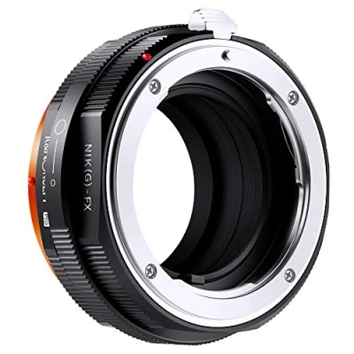 Abbildung von K&amp;F Concept M18115 Nikon NIK(G) FX Hochpräziser Adapterring Objektivadapter Objektiv für G/F/AI/AIS/D auf Fujifilm Fuji Kamera mit Blendenring