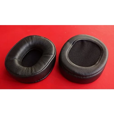Abbildung von V MOTA Ohrpolster kompatibel mit Audio Technica ATH SR5 BT SR5BTBK SR5WH Wireless Kopfhörer, Reparaturteile, Lederpolster (schwarz)