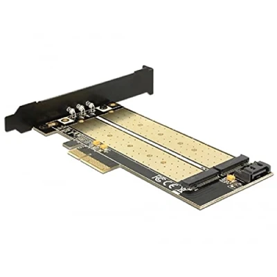 Abbildung von Delock PCI Express X4 Karte &gt; 1 x intern m.2 Key B + NVMe m Low Profile Formfaktor