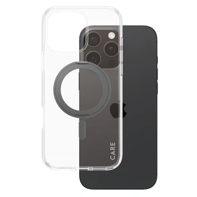 Abbildung von Apple iPhone 16 Pro Max Hülle MagSafe Recycelter Kunststoff Hard Case/Backcover Handyhülle Schwarz Shockproof/Stoßfest mit Foto od. Logo