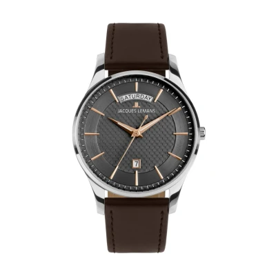 Abbildung von Jacques Lemans 1 2193D Herrenuhr London Quarz Braun/Anthrazit