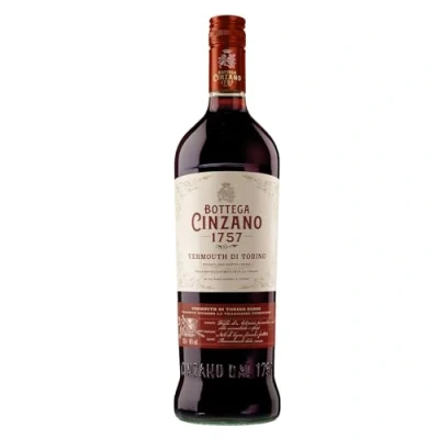 Abbildung von Bottega Cinzano Vermouth Rosso Authentischer Premium aus handwerklicher Herstellung 16% (1 x 1l)