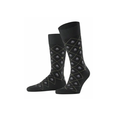 Abbildung von Burlington Moustache Socken, Herren, Größe: 40 46, Black
